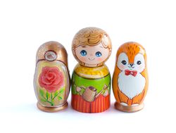 The little Prince Advent calendar fillers mini set Christmas gift Cute miniature cartoon figurine prince fox, rose