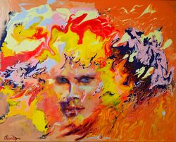 Abstract Oil Painting Woman Love Girl Art Original Man Girl Artist Svinar Oksana