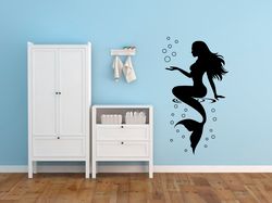 mermaid sticker mythic character, swimming pool sticker, car sticker wall sticker vinyl decal mural art decor