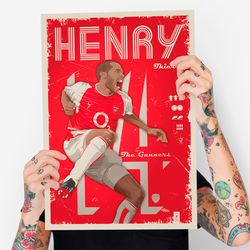poster thierry henry | arsenal | digital download | football decor | print