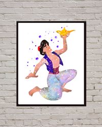 Aladdin Disney Art Print Digital Files decor nursery room watercolor