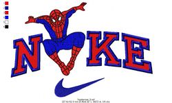 Spiderman NIKE embroidery design