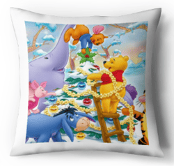Digital - Cross Stitch Pattern Pillow - Winnie the Pooh and his Friends - Christmas