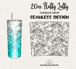 floral burst tumbler template / 20 oz hobby lobby tumbler wrap / seamless design - hl5