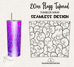 floral burst tumbler template / 20 oz hogg tatered tumbler wrap / seamless design - ht12