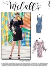 PDF Sewing Patterns Mc Calls 8034 Misses'/Misses' Petite Dresses Size 6-8-10-12-14