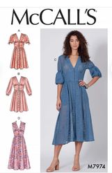 PDF Sewing Patterns Mc Calls 7974 Misses' Dresses Size 6-8-10-12-14