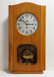 Antique Pendulum Wall Clock. Soviet Vintage Wall Clock