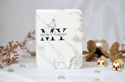 Planner binder a6  personalized agenda personal size cover with marble effect hardcover notebook 2023