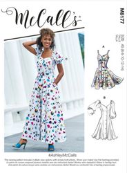 PDF Sewing Patterns Mc Calls 8177 Misses' Dresses and Belt Size 6-8-10-12-14