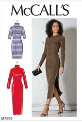PDF Sewing Patterns Mc Calls 7999 Misses' Dresses Size XS-S-M-L-XL