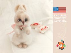 Crochet cute realistic animals Amigurumi bunny pattern - stuff rabbit toy PDF diy - instant tutorial download