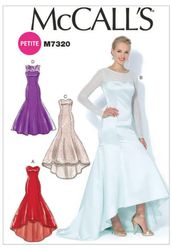 PDF Sewing Patterns Mc Calls 7320 Misses'/Miss Petite Mermaid-Hem and High-Low Dresses Size 6-8-10-12-14