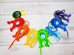 Educational Rainbow Caterpillar - Rainbow Caterpillar fidget toy -Montessori toy-Tactile sensory toy