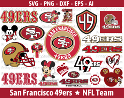 San Francisco 49ers SVG Cut Files - 49ers Clipart Bundle for Cricut / Silhouette - 49ers PNG & SVG Files