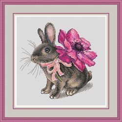 Rabbit Cross Stitch Pattern Easter Cross Stitch Pattern Easter Cross Stitch Pattern Flower Cross Stitch Pattern