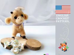 Crocheted cow \ pattern of amigurumi toys in English pdf \ tutorial on crocheting bull \ cute knitted cow diy