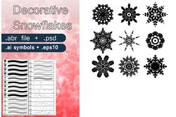 Abstract Vector Decorative Snowflakes