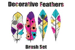 Decorative Feathers Brush Set