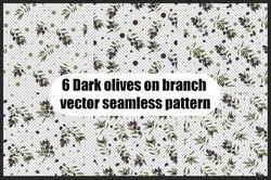 Dark olives on branch pattern