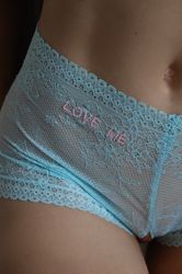 Crotchless lingerie  with embroidery- Sexy panties - Lace panties for women