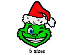 Grinch embroidery files. Christmas grinch ornaments. Embroidery designs trendy. Instant download.