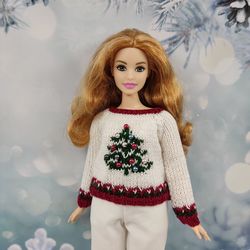 Barbie curvy clothes christmas tree sweater