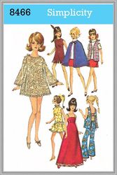 digital - vintage barbie sewing pattern - wardrobe clothes for dolls 11-1/2" - vintage 1960s - pdf
