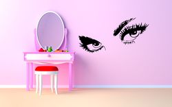girl eyes sticker wall sticker vinyl decal mural art decor