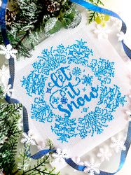 let it snow snowflake cross stitch pattern pdf by crossstitchingforfun, snowflake cross stitch pattern pdf
