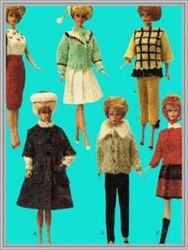 Digital - Vintage Barbie Sewing and Knitting Pattern - Wardrobe Clothes for Dolls 11-1/2" - Vintage 1960s - PDF