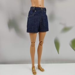 Barbie clothes dark blue denim shorts