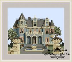115 Kimberly Crest Victorian House Vintage Cross Stitch Pattern PDF Victorians Across America Compatible Pattern Keeper