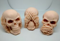 Skulls (3 molds set) - silicone molds