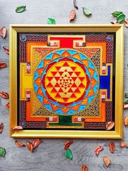 Shri Yantra Vedic astrology Meditation art Sacral geometry Yoga Tantra Vastu