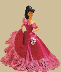 Magic Moments Gown Barbie Vintage Crochet Pattern PDF Fashion Dolls size 11 1/2 inches