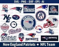 Patriots SVG Cut Files, New England Patriots Logo, Patriots Clipart Bundle NFL Football Team SVG & PNG Cricut Silhouette