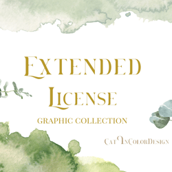Extended License: Graphic Collection from CatInColorDesign. Commercial Use Digital download printable watercolor clipart
