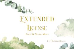Extended License: Logo & Social Media from CatInColorDesign. Commercial Use Digital download printable watercolor clipar