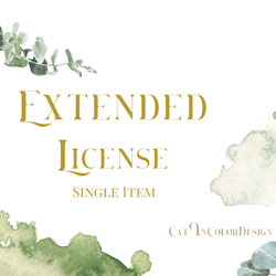 Extended License: Single Item from CatInColorDesign. Commercial Use Digital download printable watercolor clipart