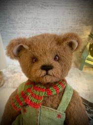 Christmas teddy bear/teddy bear handmade/teddy collection/ooak bear/Christmas gift