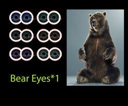 Eyes for Printing Realistic Irises, Bear Eyes, Bear Irises, Realistic Eyes, Doll Eyes, Teddy Bear, Bottle Caps