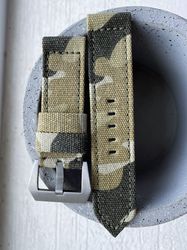 Ready strap Canvas double rolled camo green