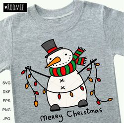 Merry Christmas Snowman svg, Christmas cards clipart Shirt mug gift Cricut New year