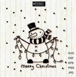 Merry Christmas Snowman svg, Christmas cards clipart Shirt mug gift Cricut New year Cut files