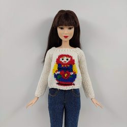 Barbie doll clothes matryoshka sweater