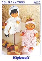 PDF Copy Vintage Patterns clothes of Knitting for Baby Doll size 12 and 14 inch