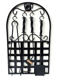 Wall Forged fireplace tools Black 66x39x6 cm