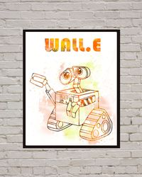 WALL-E Disney Art Print Digital Files decor nursery room watercolor