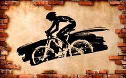 Mountain Bike Sticker An Extreme Sport Wall Sticker Vinyl Decal Mural Art Decor